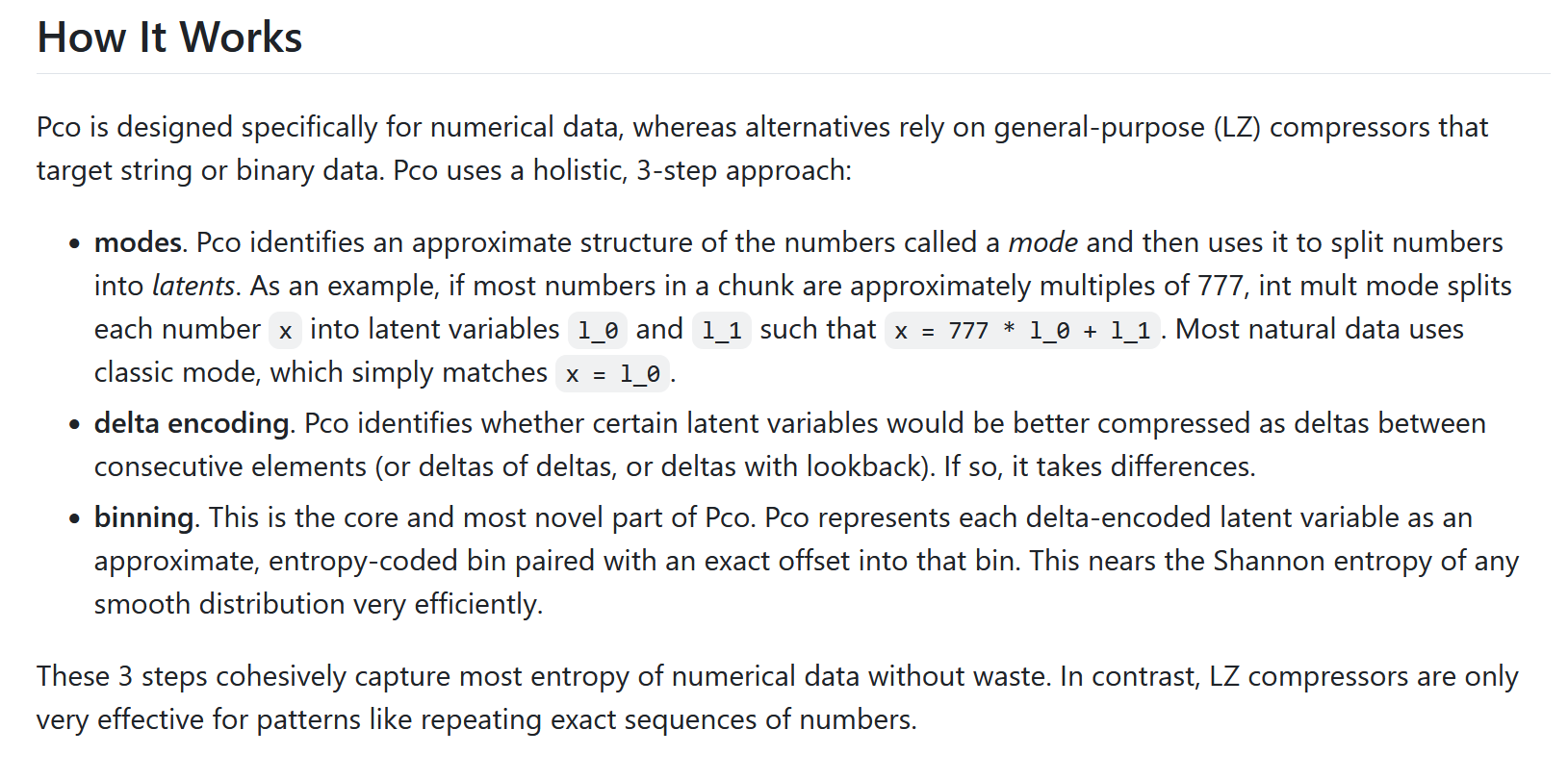 Very formal explanation of pcodec by the library author